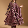 Dhiyona RV Women's Exclusive Jaipuri Cotton Fabric Printed Anarkali Kurtaset With Dupatta.