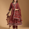 Dhiyona RV Women's Exclusive Jaipuri Cotton Fabric Printed Anarkali Kurtaset With Dupatta.