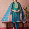 Dhiyona RV Women's Exclusive Pure Silk Fabric Bandhej Print Straight Kurtaset With Dupatta.