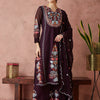 Dhiyona RV Women's Faux Georgette Fabric Thread Embroidery Kurta set With Dupatta