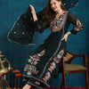Dhiyona RV Women's Faux Georgette Fabric Thread Embroidery Kurta set With Dupatta