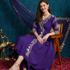 Dhiyona RV Women's Elegant Angrakha Style Anarkali Kurti Set with Embroidered Dupatta
