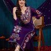 Dhiyona RV Women's Faux Georgette Fabric Thread Embroidery Kurta set With Dupatta