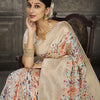 Dhiyona GR Women's Aroma Cotton White Woven Banarasi Art Silk Saree