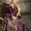 Dhiyona GR Women's Aroma Pansy Purple Woven Banarasi Art Silk Saree