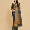 Dhiyona GR Women's Avantika Gunsmoke Grey Zari Woven Design Chanderi Cotton Saree