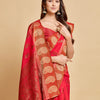 Dhiyona GR Women's Avantika Fiery Rose Zari Woven Design Chanderi Cotton Saree
