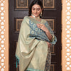 Dhiyona GR Women's Avika Blue Cotton Ikat Silk Saree