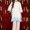 Dhiyona IE Women Floral Embroidered Regular Thread Work Pure Cotton Kurta with Trousers
