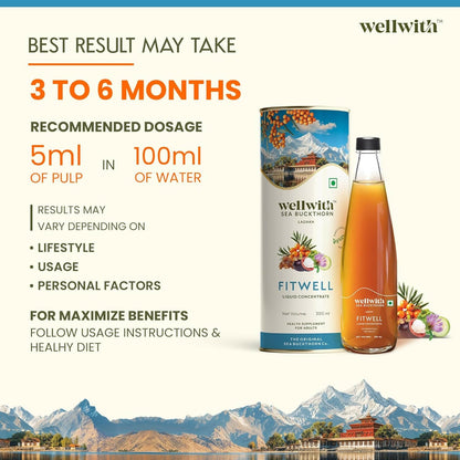 Wellwith Fitwell Juice â€“ Himalayan Sea Buckthorn + Garcinia, Kokum & Punarnava