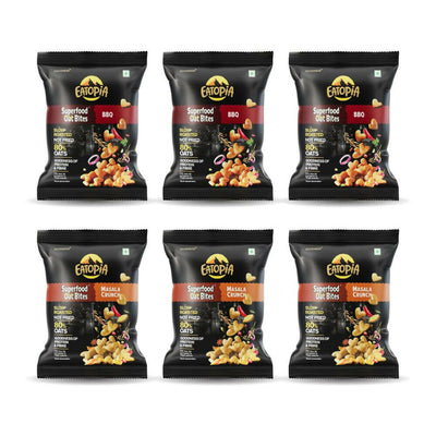 Eatopia Superfood Oats Bites - BBQ & Masala Crunch Combo