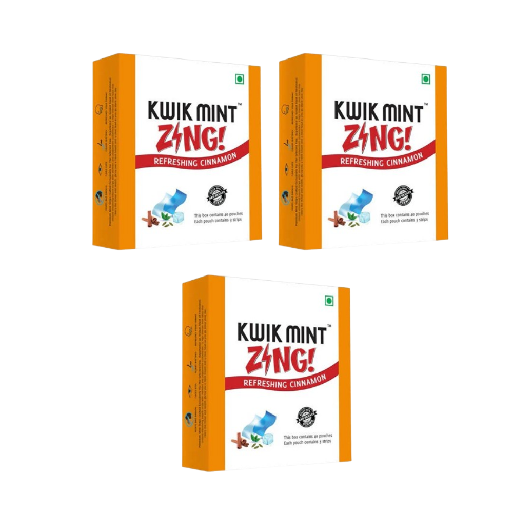 Kwik Mint Zing Refreshing Cinnamon Sugar Free Mouth Freshener