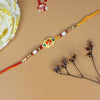 Dhiyona Thread Rakhi Greeting Card & Roli Chawal