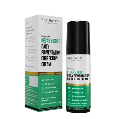 Dr. Sheth's Kesar & Kojic Daily Pigmentation Correction Cream - Indyancart