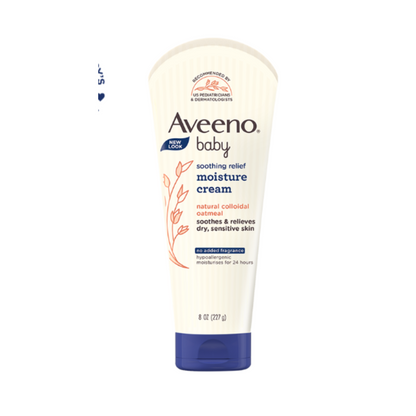 Aveeno Baby Soothing Relief Moisture Cream, 24-Hour Protection for Dry, Itchy or Sensitive Skin - Indyancart