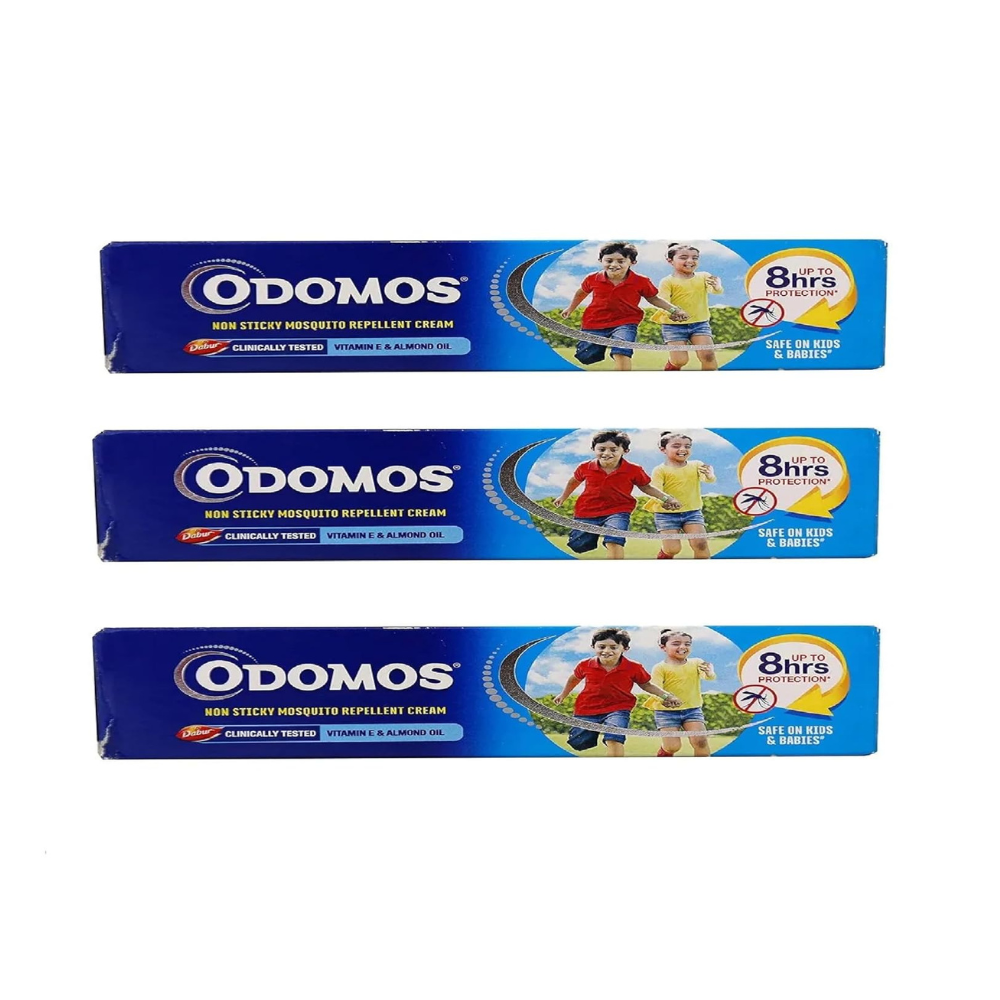 Dabur Odomos Non-Sticky Mosquito Repellent Cream With Vitamin E & Almond - Indyancart
