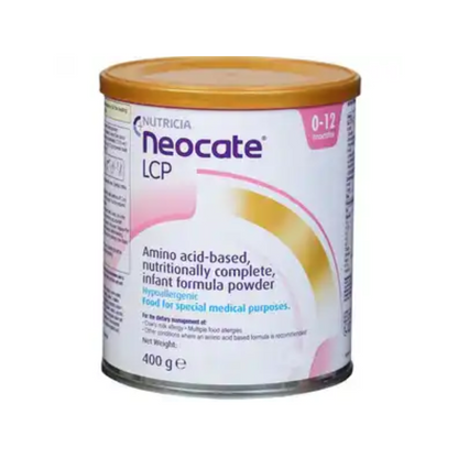 Nutricia Neocate LCP infant formula powder for babies aged 0-12 months, nutritious baby nutritional powder in a can.