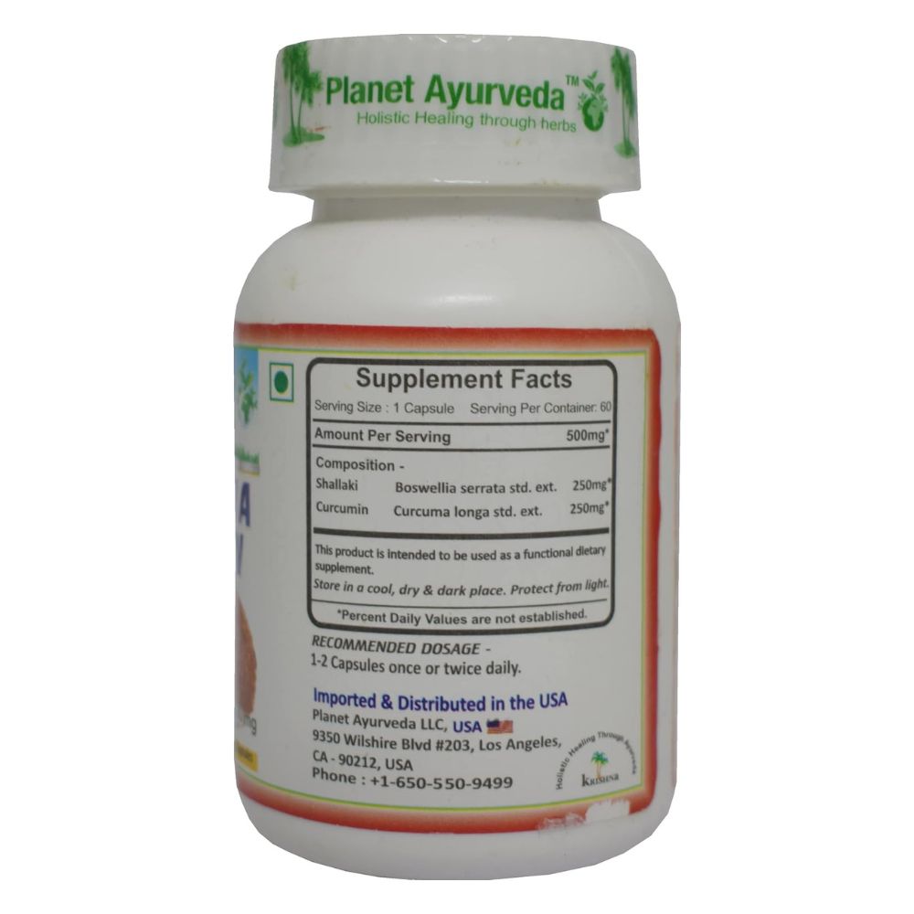 Planet Ayurveda Boswellia Curcumin Capsules - Indyancart