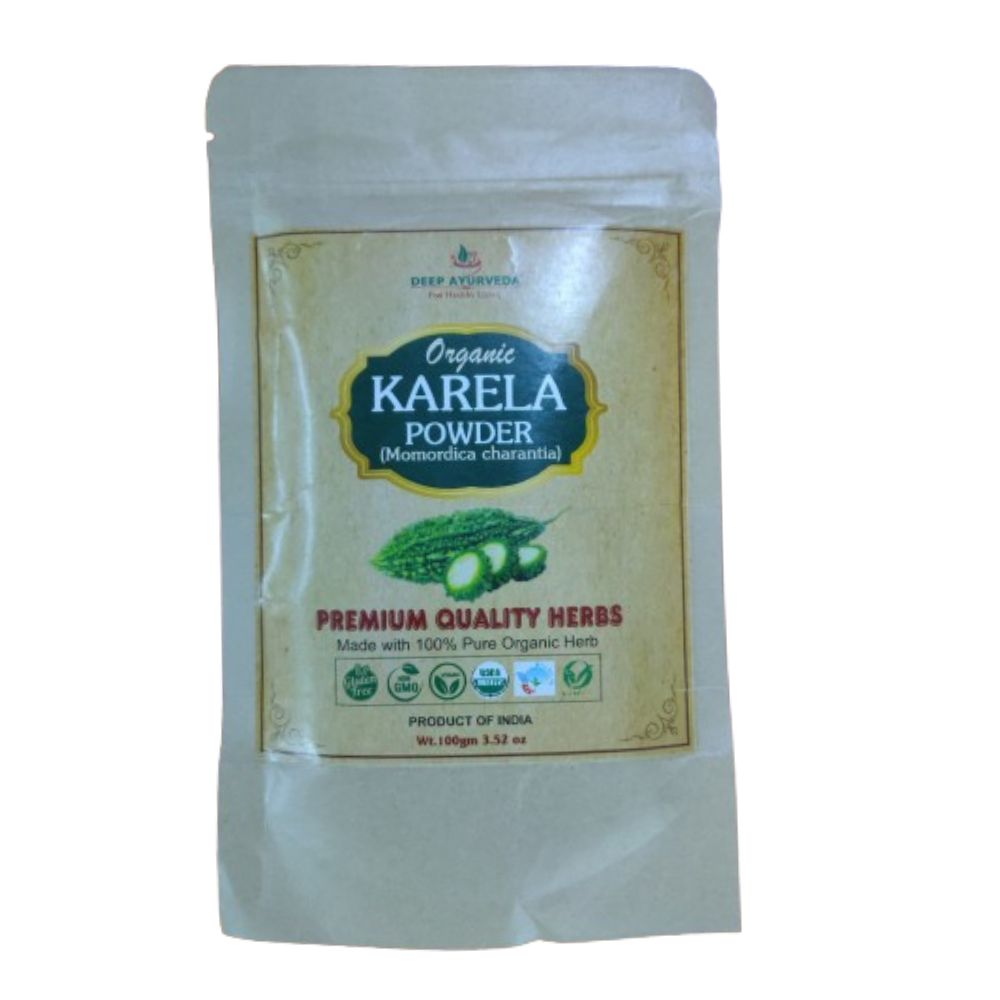 Deep Ayurveda Organic Karela Powder (Bitter Gourd) - Indyancart