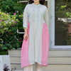 Dhiyona IE Floral Printed Pure Cotton Mandarin Collar Tunic With Trousers