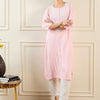 Indyancart IE Women Floral Embroidered Thread Work Floral Kurta