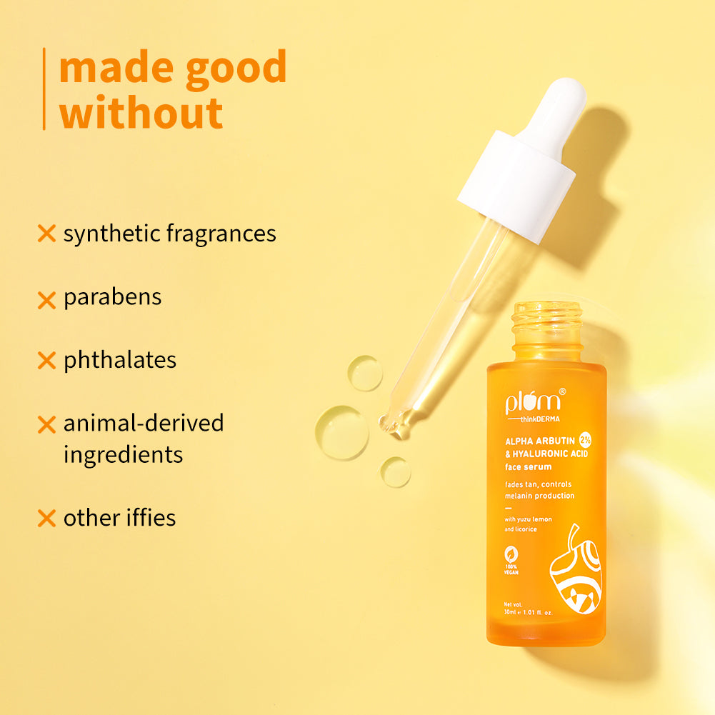 2% Alpha Arbutin & Hyaluronic Acid Tan Fading Face Serum For All Skin Types