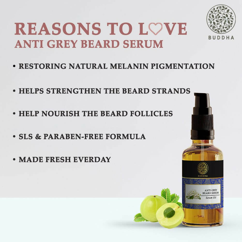 Buddha Natural Anti Grey Beard Serum Oil - Indyancart