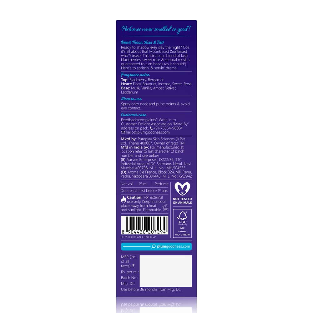 Plum Goodness Moonkissed Drama Eau De Parfum by Plum BodyLovin' -?15ml
