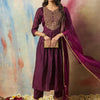 Dhiyona VV Rajsi Women Flared Kurta and Trousers Pant Set Cotton Silk Blend