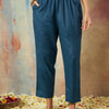 Dhiyona VV Nritya Women Flared Kurta and Trousers Pant Set Cotton Silk Blend