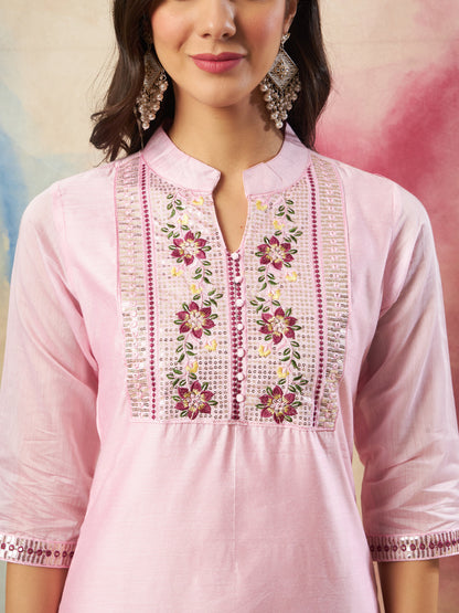 Dhiyona VV Anokhi Women Kurta and Trouser Duppata Set chanderi modal Butti