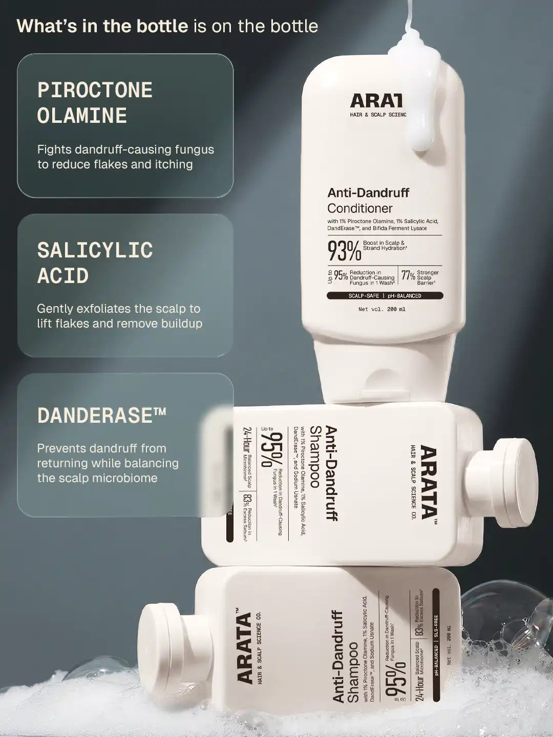 Arata Anti-Dandruff Shampoo & Conditioner Combo