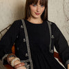 Indyancart IE Women Ethnic Motifs Embroidered Pure Cotton A-Line Kurta with Pyjama