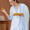 Indyancart IE Women Ethnic Motifs Printed Regular Linen Kurta with Trousers & With Dupatta