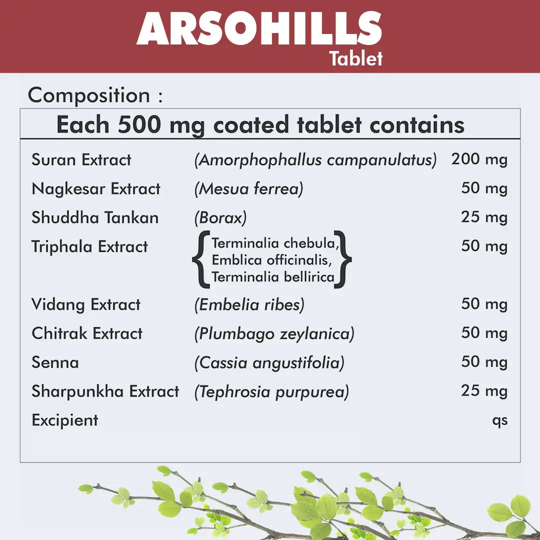 Herbal Hills Ayurveda Arsohills Tablets