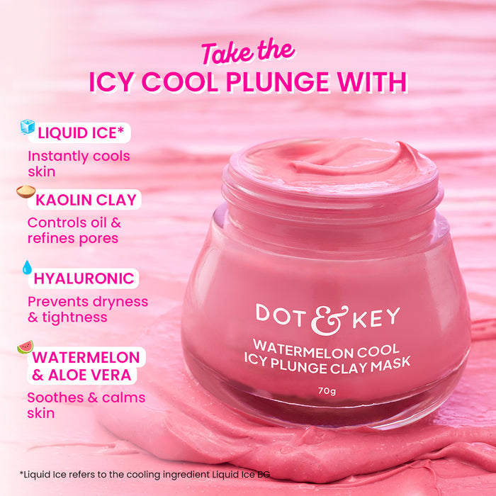 Dot & Key Watermelon Cool Icy Plunge Clay Mask