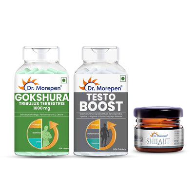 Dr Morpen Performance Combo- (Gokshura ,Testo Boost Tablets & Sj Resin)