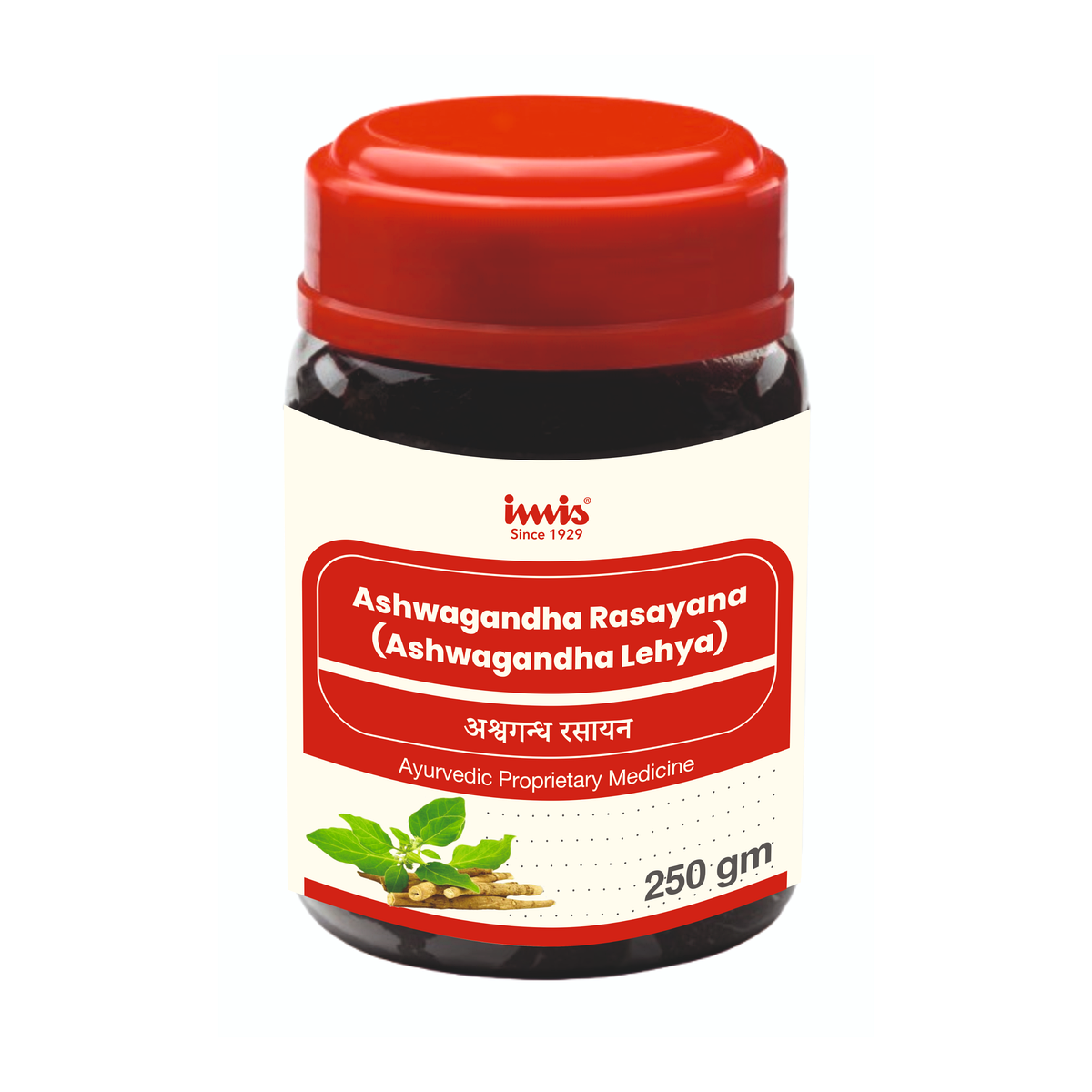 IMIS Ayurveda Ashwagandha Rasayana Ayurvedic Churna in 250g package, featuring traditional Ashwagandha lehya for wellness.