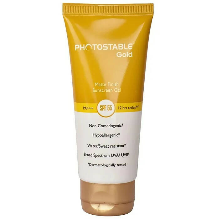 Photostable Gold Sunscreen Gel SPF 55 - Indyancart