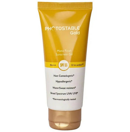 Photostable Gold Sunscreen Gel SPF 55 - Indyancart