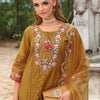 Dhiyona IE Adults-Women Woven Design Embroidered Kurta with Trousers & Dupatta