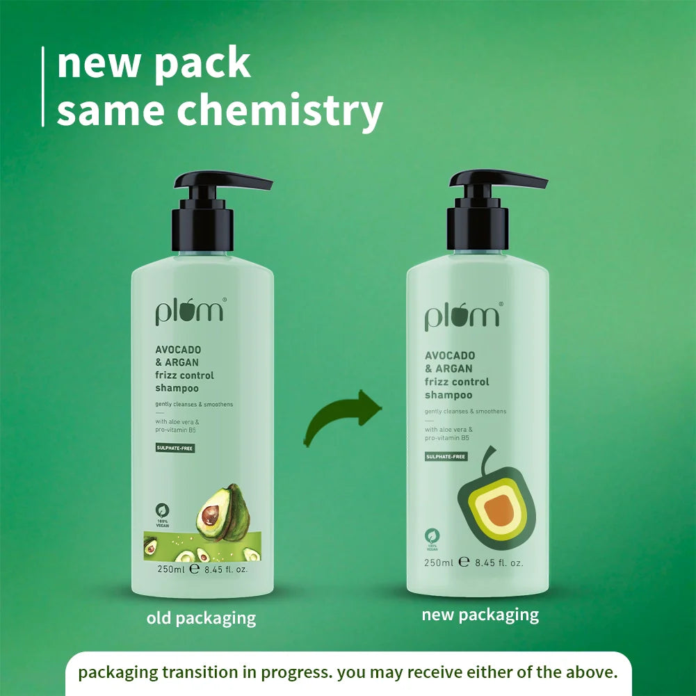 Plum Goodness Avocado & Argan Frizz Control Shampoo