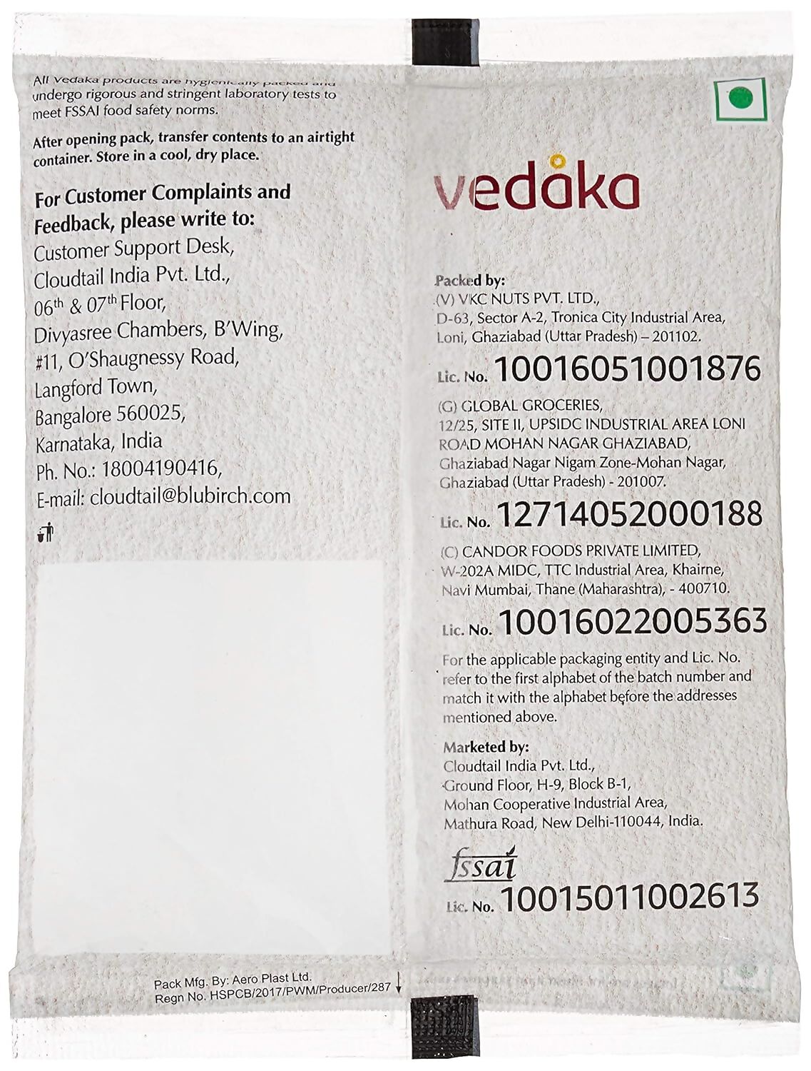 Vedaka Roasted and Salted Cashews