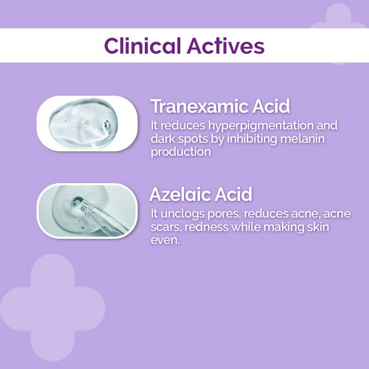 The Derma Co Tran-Zelaic Pigmentation Corrector Serum bottle with Tranexamic Acid and Azelaic Acid, displayed on a white background.