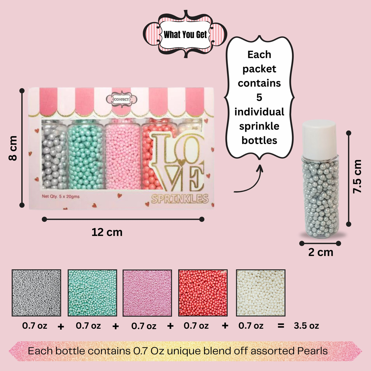 Confect Mermaid Disco Balls Assorted Sprinkles (DB-08)