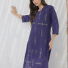 Dhiyona IE Geometric Printed Pure Cotton Kurta With Trousers