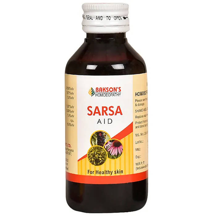 Bakson's Homeopathy Sarsa Aid Syrup - Indyancart
