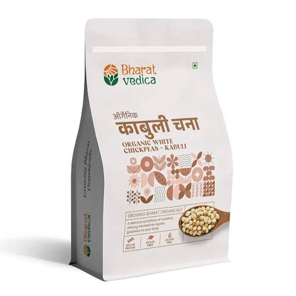 Bharat Vedica Organic White Chickpeas - Organic Kabuli Chana
