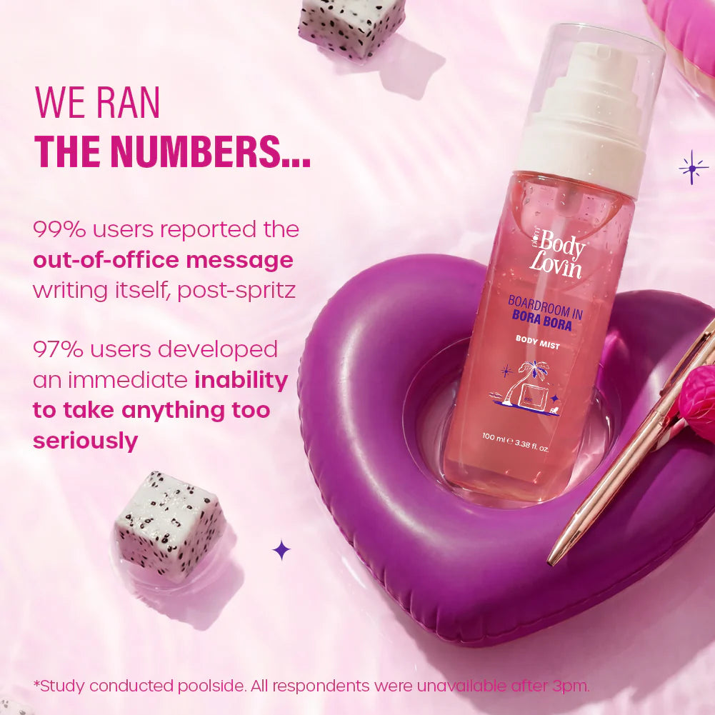 Plum Goodness Boardroom In Bora Body Mist by BodyLovin'
