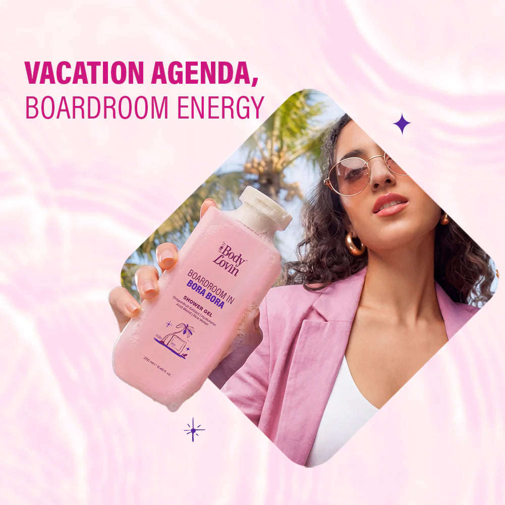 Plum Goodness Boardroom In Bora Shower Gel by BodyLovin'